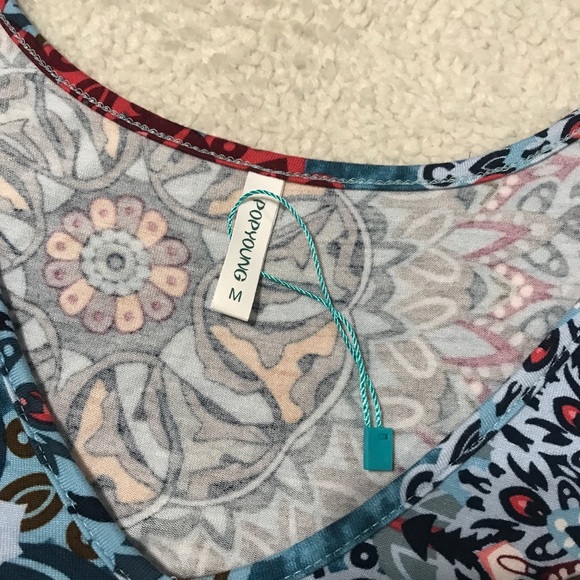 Boho Dress NWOT Mandala Print Sleeveless Soft Stretchy Pit to Pit 18โ Size M - Picture 4 of 9